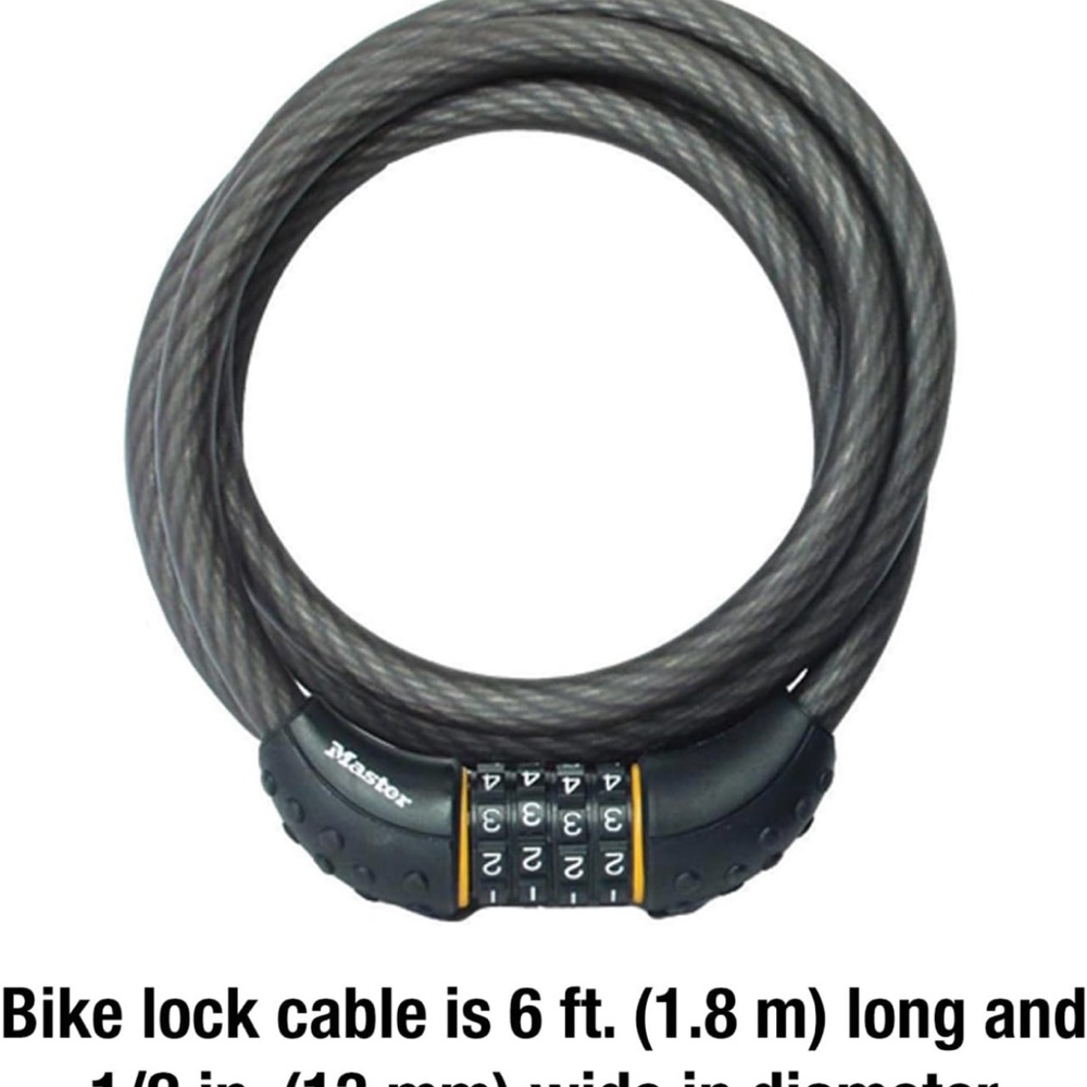 NEW Master Lock Cable Combination Lock, 6 ft. - Picture 7 of 7